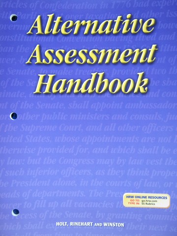 (image for) Alternative Assessment Handbook (P)