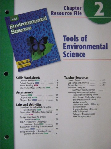 (image for) Holt Environmental Science Chapter Resource File 2 (P)