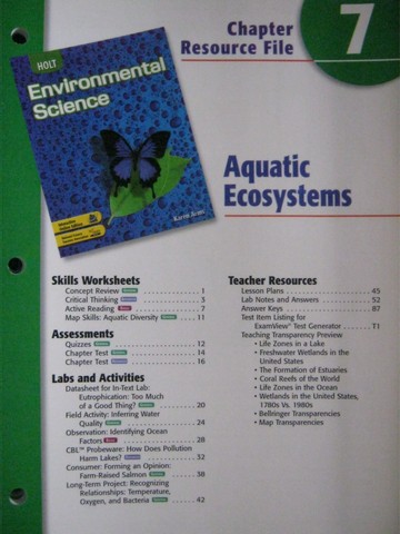 Holt Environmental Science Chapter Resource File 10 (P) [0030680697