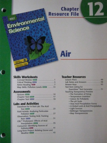 (image for) Holt Environmental Science Chapter Resource File 12 (P)