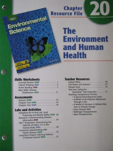 (image for) Holt Environmental Science Chapter Resource File 20 (P)