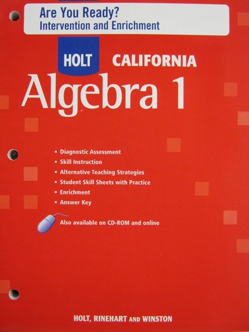 (image for) California Algebra 1 Are You Ready? (CA)(P)