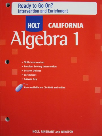(image for) California Algebra 1 Ready to Go on? (CA)(P)