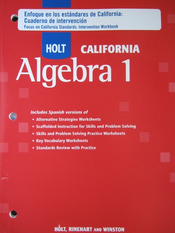 (image for) California Algebra 1 Enfoque en los estandares de California (P)