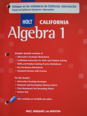 (image for) California Algebra 1 Enfoque en los estandares de California (P)
