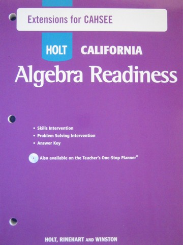 (image for) California Algebra Readiness Extensions for CAHSEE (CA)(P)