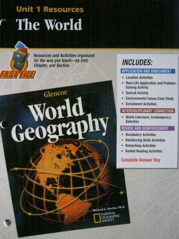 World Geography Unit 1 Resources (P) By Richard G Boehm [0078257913 ...