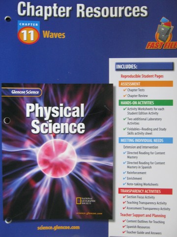 (image for) Glencoe Physical Science Chapter Resources 11 Waves (P)