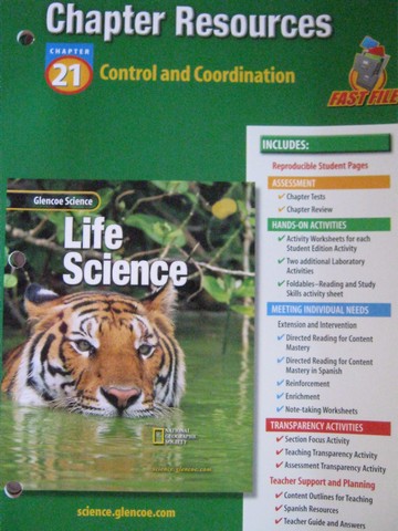 (image for) Glencoe Life Science Chapter Resources 21 Control & (P)