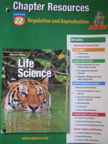 (image for) Glencoe Life Science Chapter Resources 22 Regulation & (P)