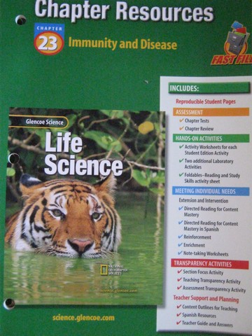 (image for) Glencoe Life Science Chapter Resources 23 Immunity & (P)