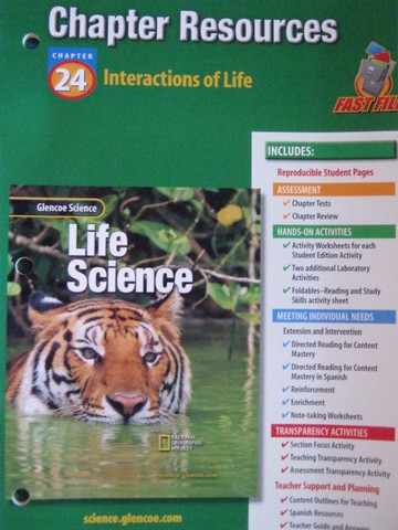 (image for) Glencoe Life Science Chapter Resources 24 Interations of Life (P