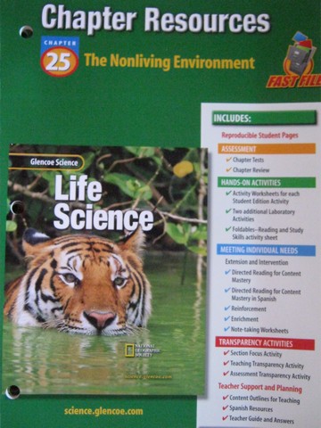 (image for) Glencoe Life Science Chapter Resources 25 The Nonliving (P)