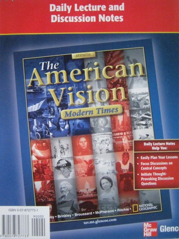 (image for) American Vision Daily Lecutre & Discussion Notes (Spiral)
