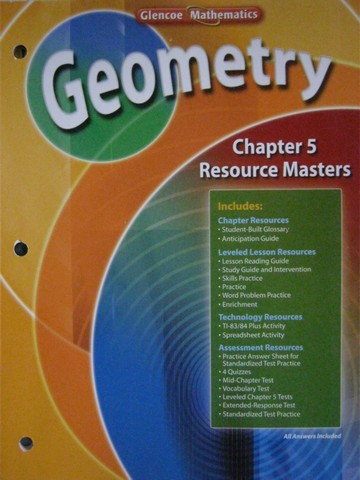 (image for) Glencoe Geometry Chapter 5 Resource Masters (P)