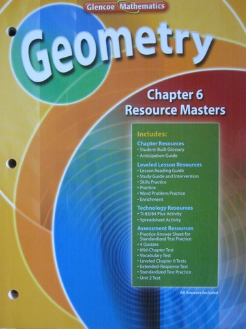 Glencoe Geometry Chapter 6 Resource Masters (P) [0078739632] - $24.95