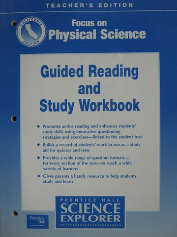 (image for) Focus on Physical Science Guided Reading & Study WB (CA)(TE)(P)