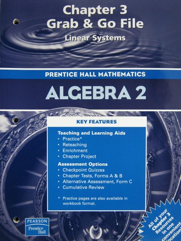 (image for) Algebra 2 Chapter 3 Grab & Go File (P)