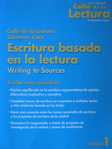 (image for) Calle de la Lectura Common Core 1 Escritura basada (P)