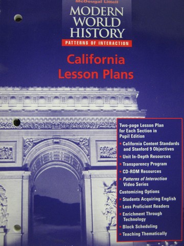 Modern World History California Lesson Plans (CA)(P) [0395938465] - $24 ...