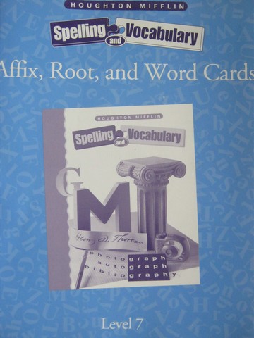 (image for) Spelling & Vocabulary 7 Affix Root & Word Cards (P)