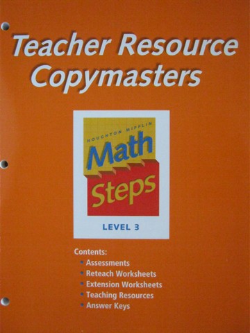 (image for) Math Steps 3 Teacher Resource Copymasters (TE)(P)