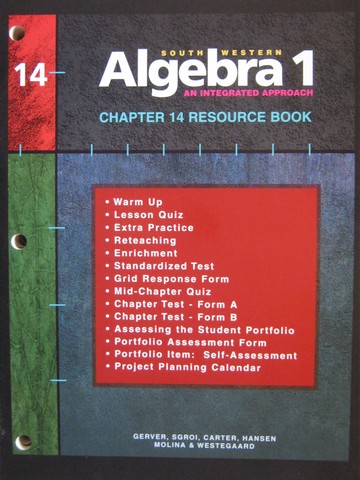 (image for) Algebra 1 An Integrated Approah Chapter 14 Resource Book (P)