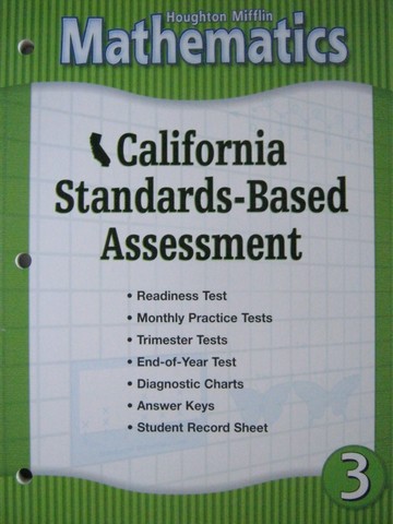 (image for) HM Mathematics 3 California Standards-Based Assessment (CA)(P)