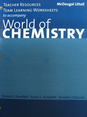 (image for) World of Chemistry Team Learning Worksheets (TE)(P)