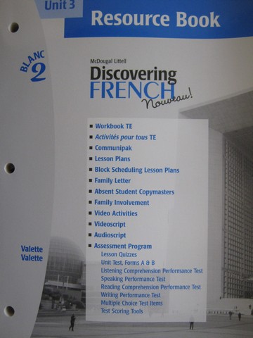 (image for) Discovering French Nouveau! Blanc 2 Unit 3 Resource Book (P)