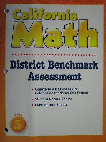 (image for) California Math 5 District Benchmark Assessment (CA)(P)