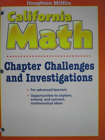 (image for) California Math 2 Chapter Challenges & Investigations (CA)(P)