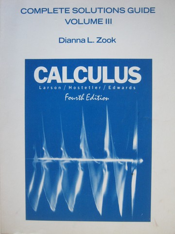(image for) Calculus 4th Edition Complete Solutions Guide Volume 3 (P)