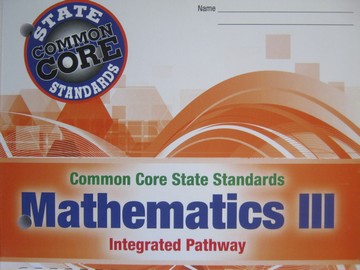 (image for) CCSS Integrated Pathway Mathematics 3 Student Workbook 1 (P)