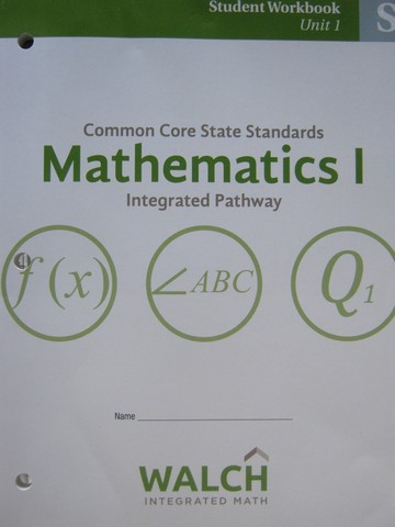 (image for) CCSS Integrated Pathway Mathematics 1 Student Workbook 1 (P)