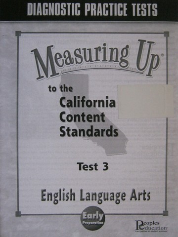 (image for) Measuring Up English Language Arts Early Prep Test 3 (CA)(P)