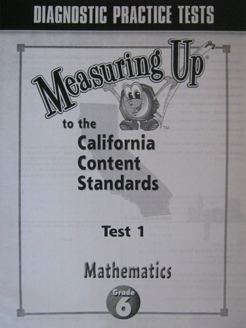 (image for) Measuring Up Mathematics Grade 6 Test 1 (CA)(P) by Miller
