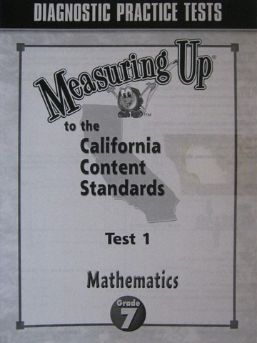 (image for) Measuring Up Mathematics Grade 7 Test 1 (CA)(P) by Miller