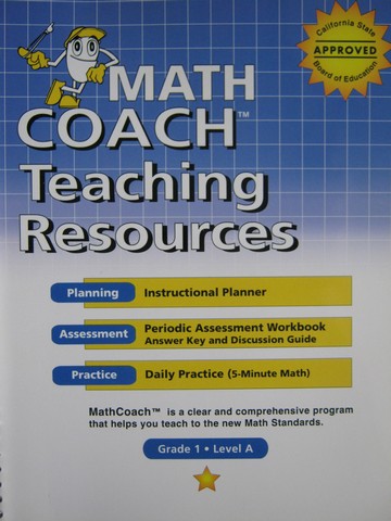 (image for) MathCoach Grade 1 Level A Teaching Resources (CA)(Spiral)