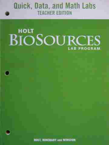 (image for) BioSources Lab Program Quick Data & Math Labs TE (TE)(P)