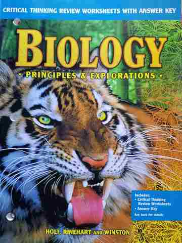(image for) Biology Principles & Explorations Critical Thinking Review (P)