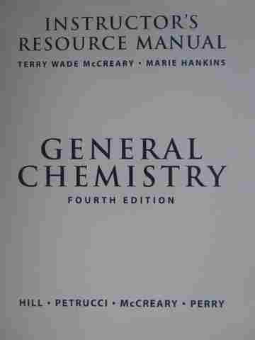 (image for) General Chemistry 4th Edition IRM (TE)(P) by McCreary & Hankins