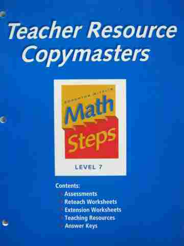 (image for) Math Steps 7 Teacher Resource Copymasters (TE)(P)