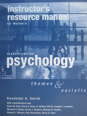 (image for) Psychology Themes & Variations 7th Edition IRM (TE)(Binder)