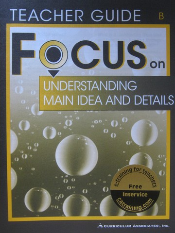 (image for) Focus on Understanding Main Idea & Details B TG (TE)(P)