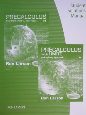(image for) Precalculus with Limits A Graphing Approach 7th Edition SSM (P)